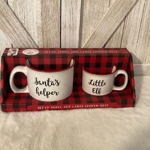 Peppermint & Pine Santa’s Helper and Little Elf Camper Mug Set